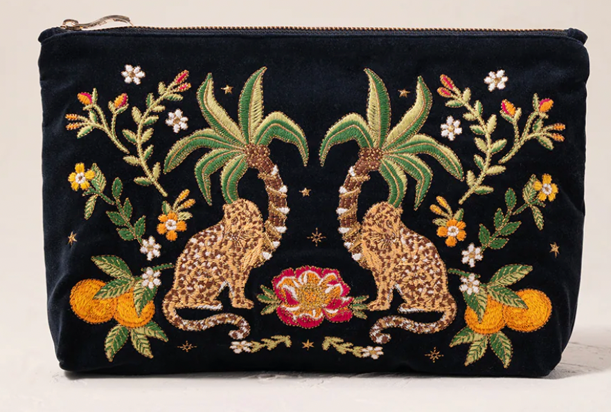 ELIZABETH SCARLETT JUNGLE PARADISE JAGUAR EVERYDAY POUCH