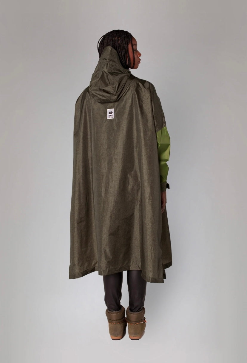 RAINKISS HERRINGBONE RAIN PONCHO