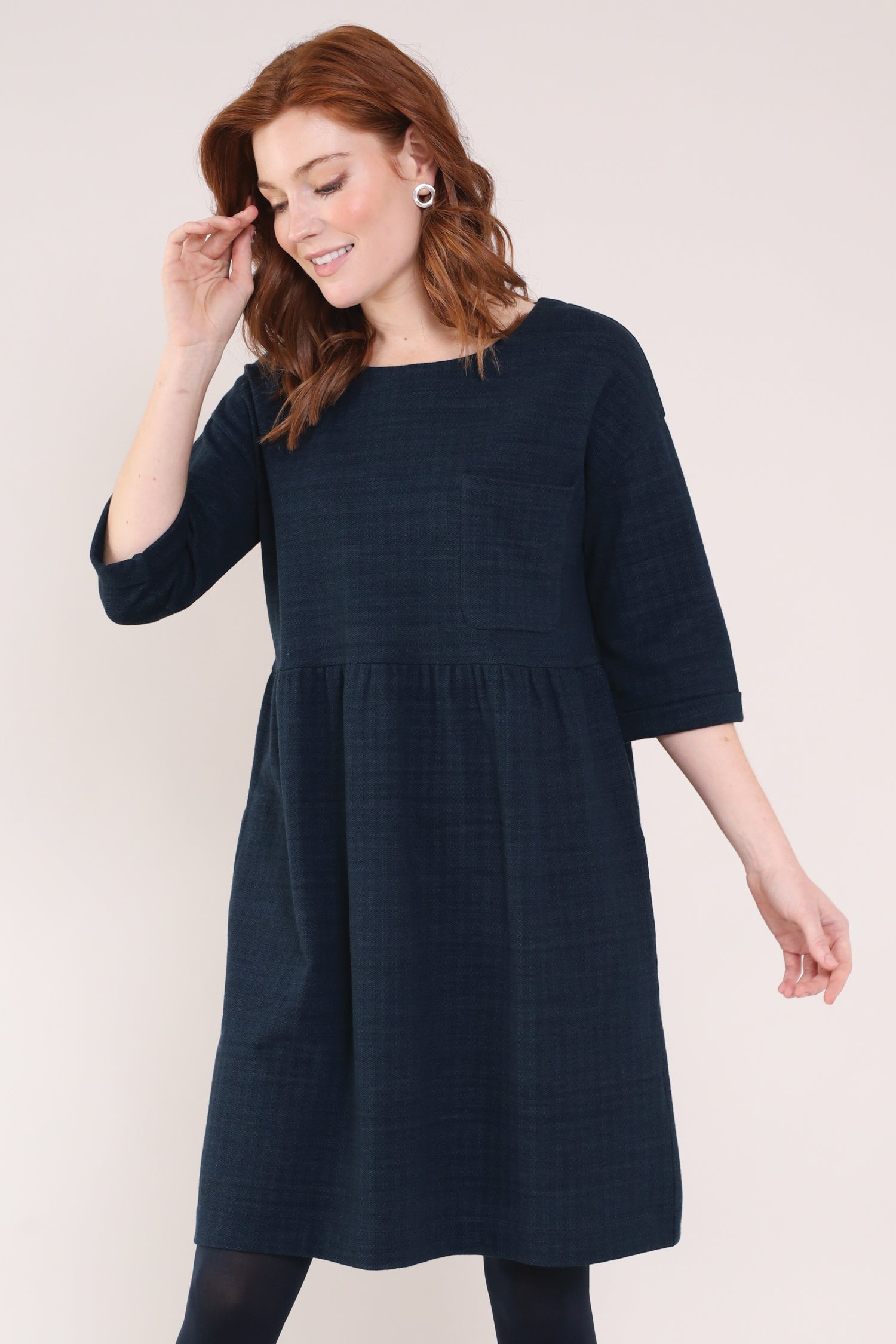 DROPPED SHOULDER TUNIC DRESS