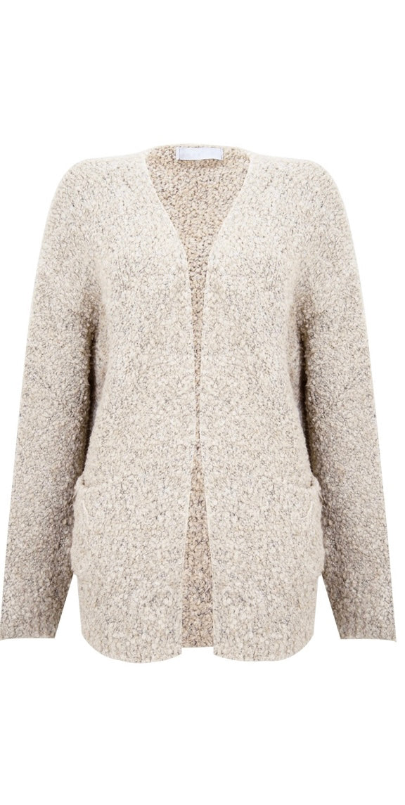 VALLIE WOOL BLEND SHORT CARDIGAN - IVORY