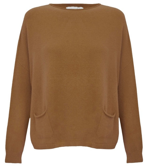 JODIE FRONT POCKET SUPERSOFT KNIT - TOAST