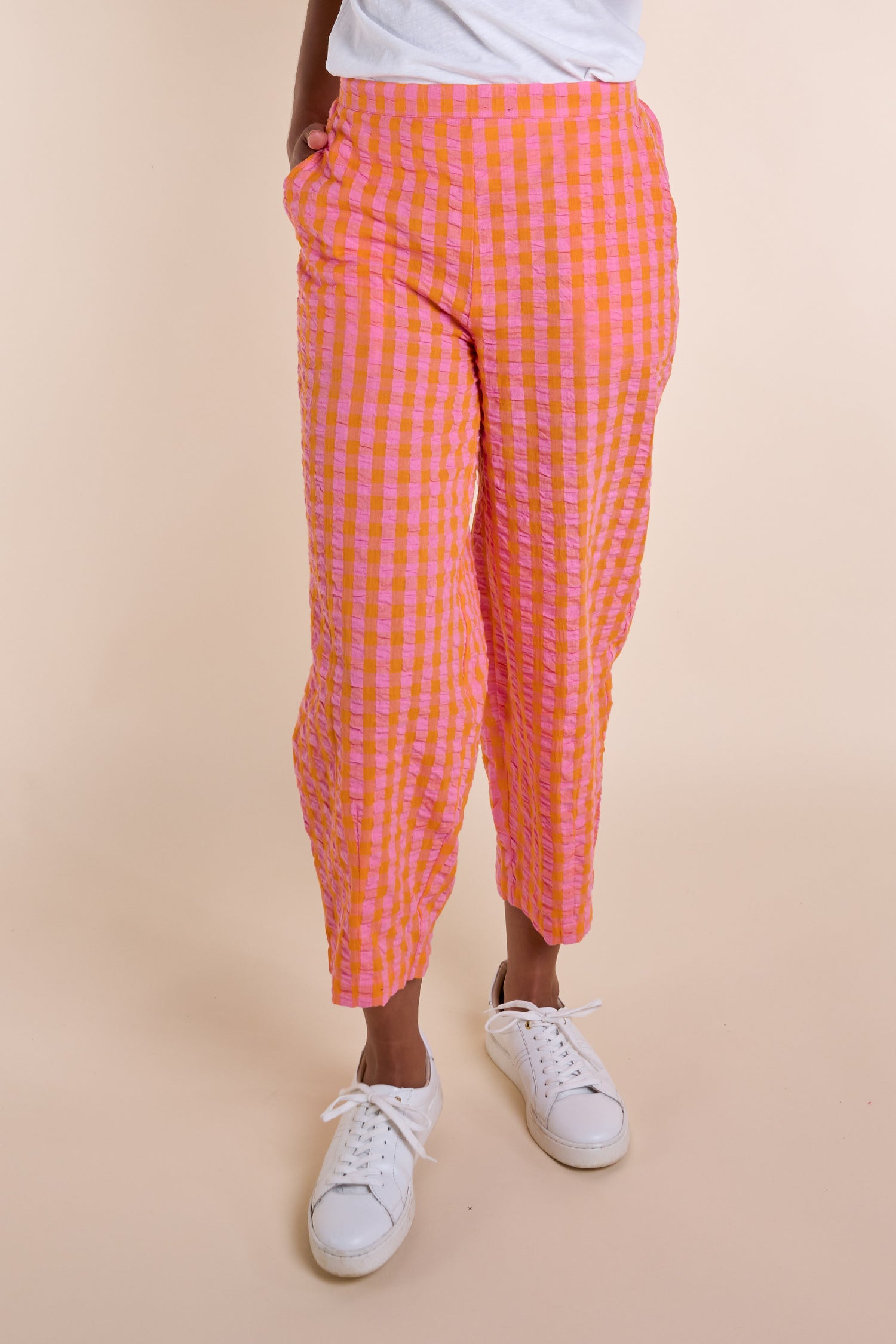 NOMADS COTTON CHECK BUBBLE TROUSER