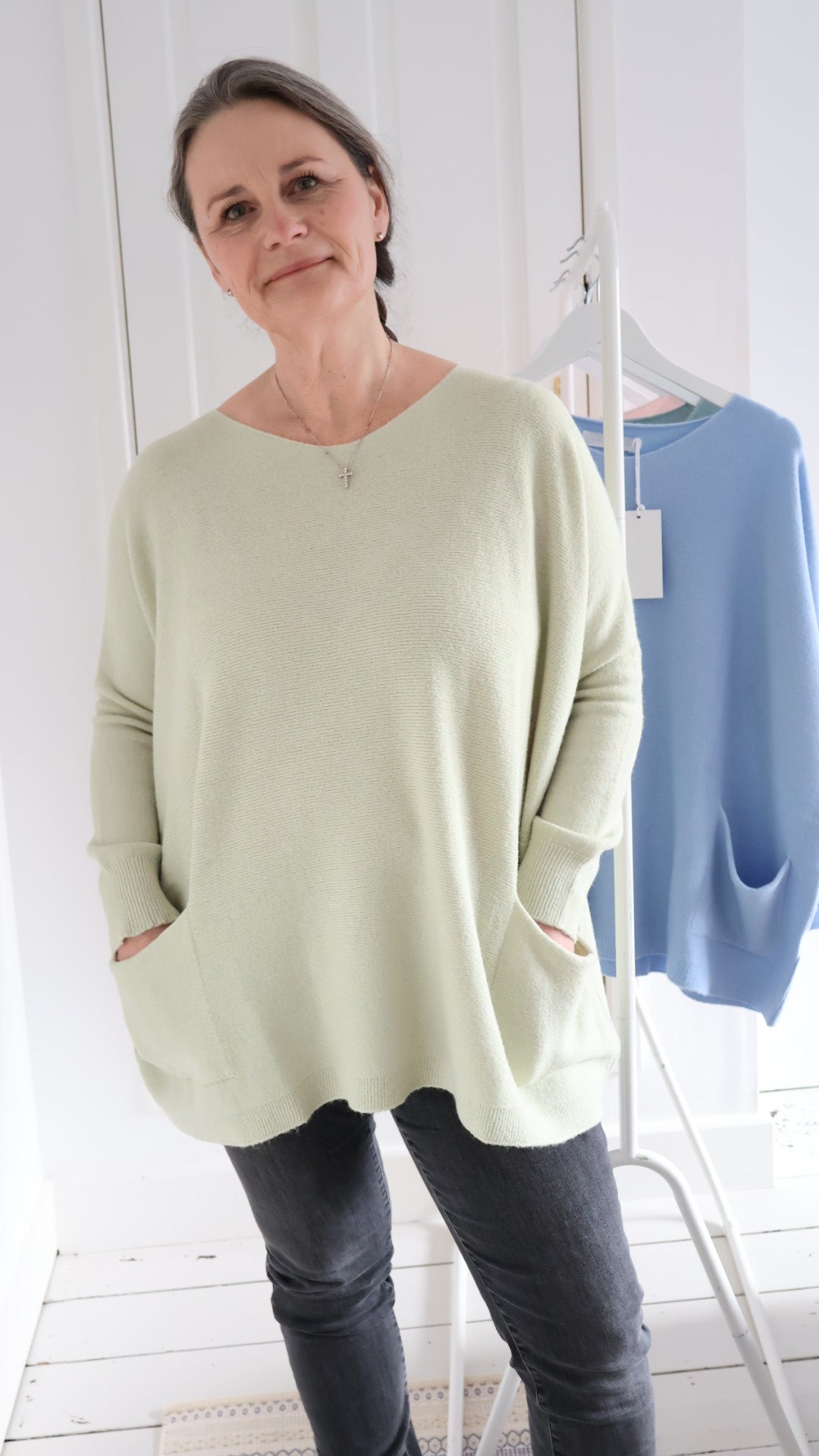 Caryf X Two Pocket Oversized Knit - Leek