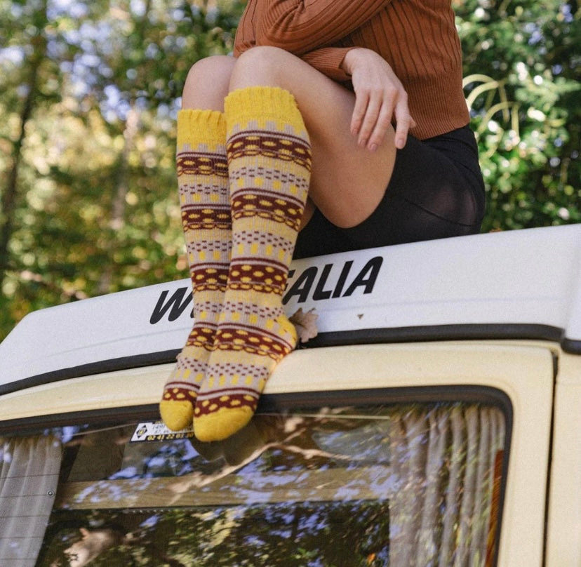 NORDIC SOCKS - SOPHIA - Knee High - YELLOW