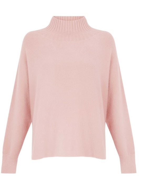 Jolie Boxy High Neck - Pale Pink