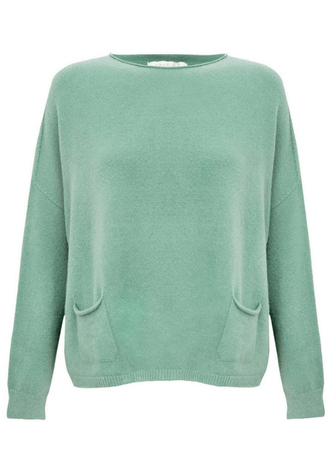 JODIE FRONT POCKET SUPERSOFT JUMPER - BAY