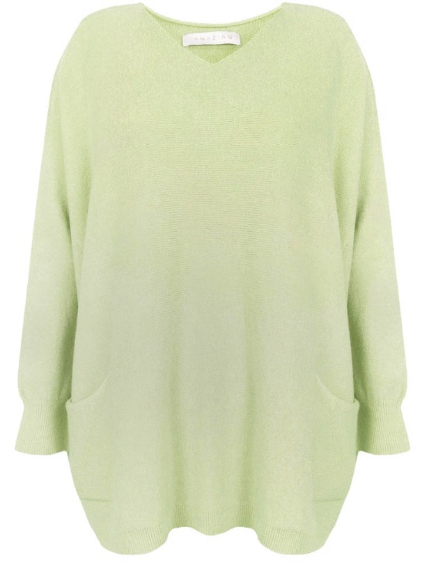 Caryf X Two Pocket Oversized Knit - Leek