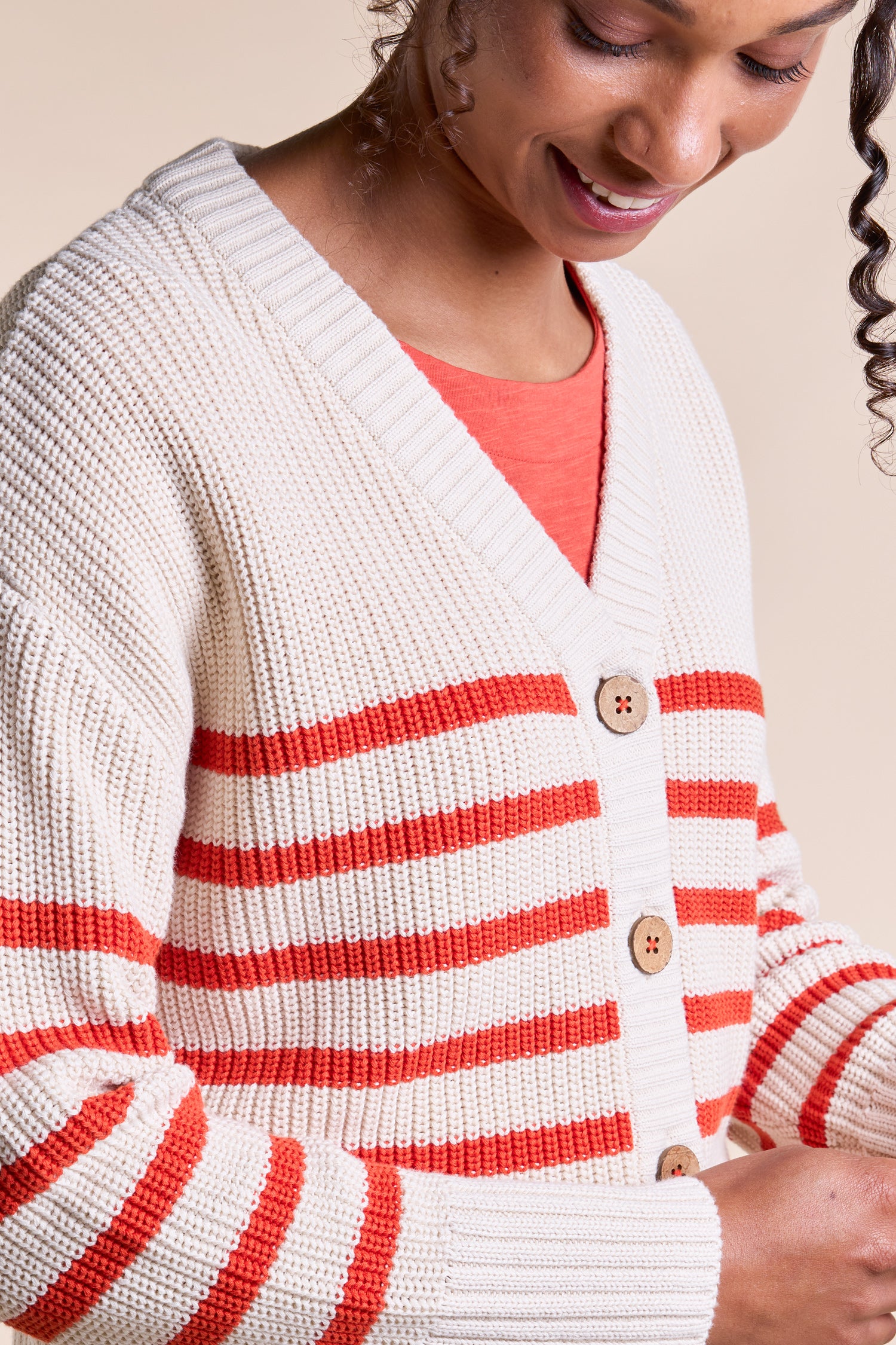 NOMADS ORGANIC COTTON STRIPED CARDI