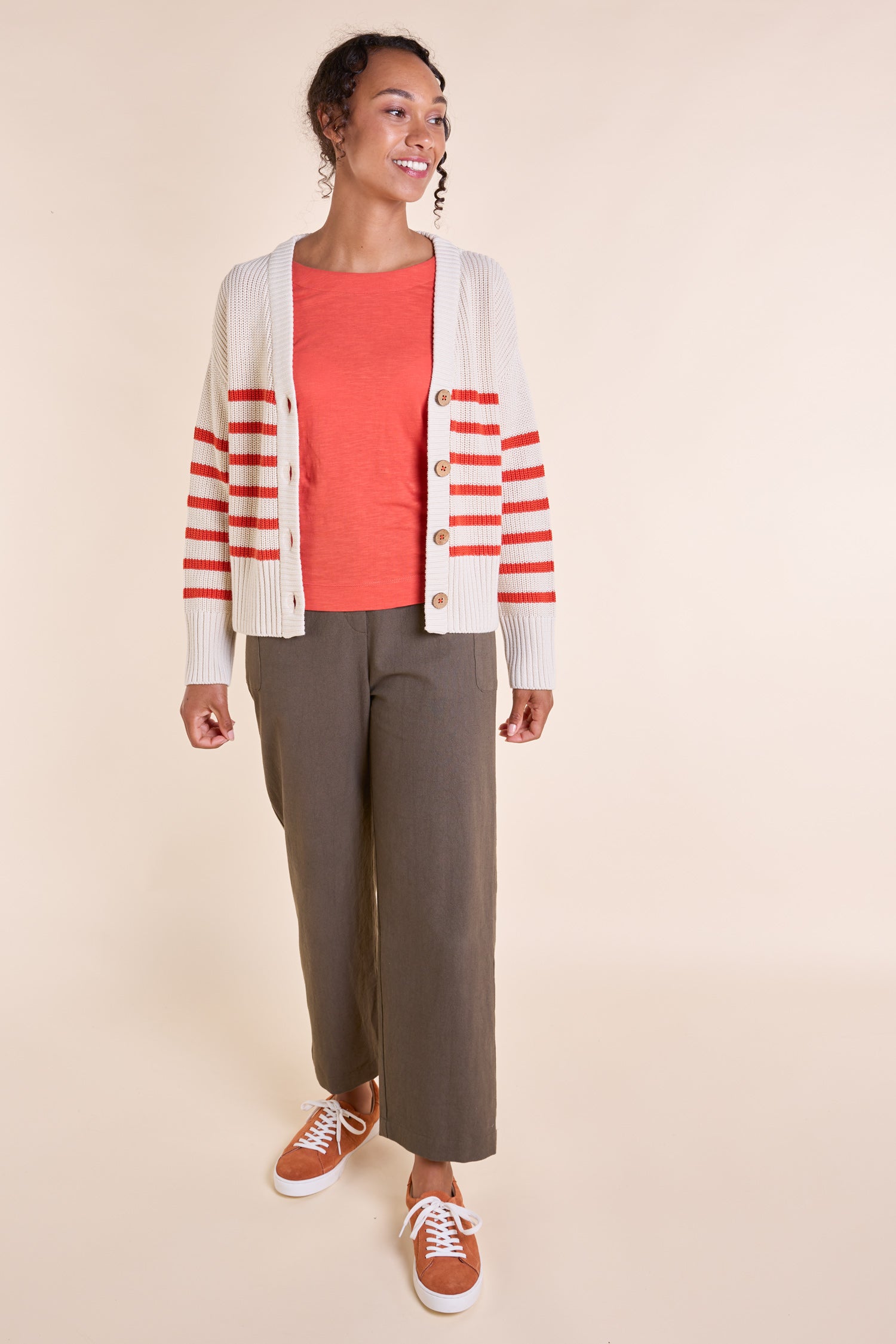 NOMADS ORGANIC COTTON STRIPED CARDI