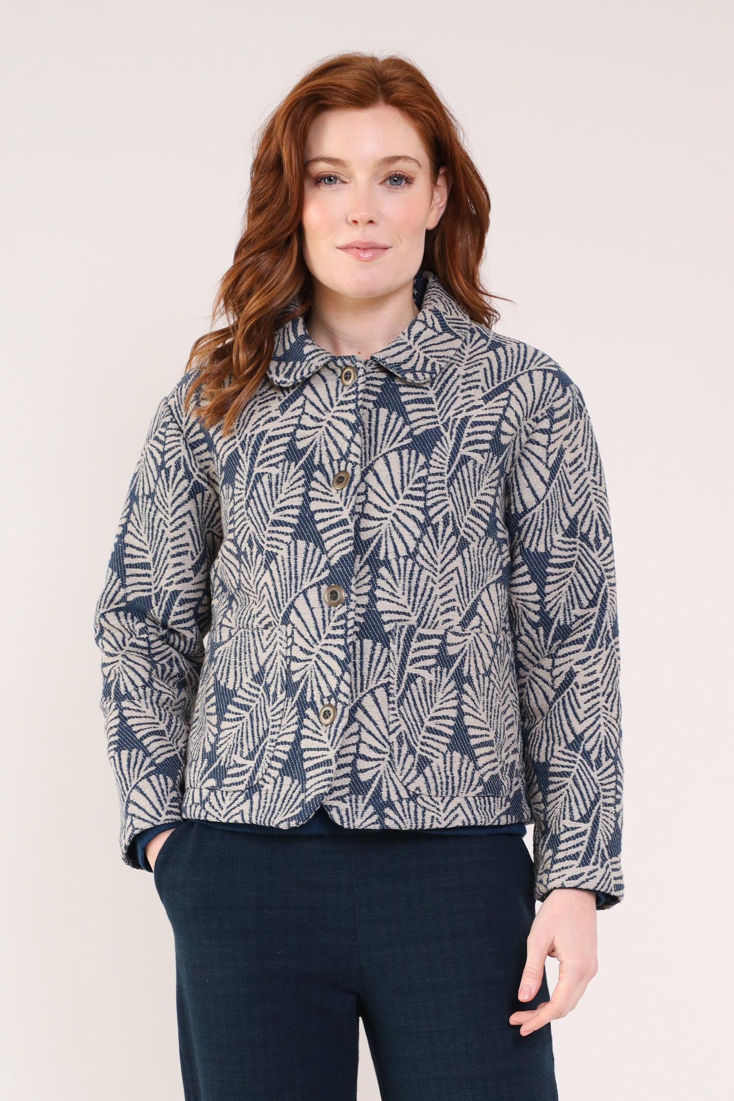 LEAF HANDLOOM JACKET - THUNDER