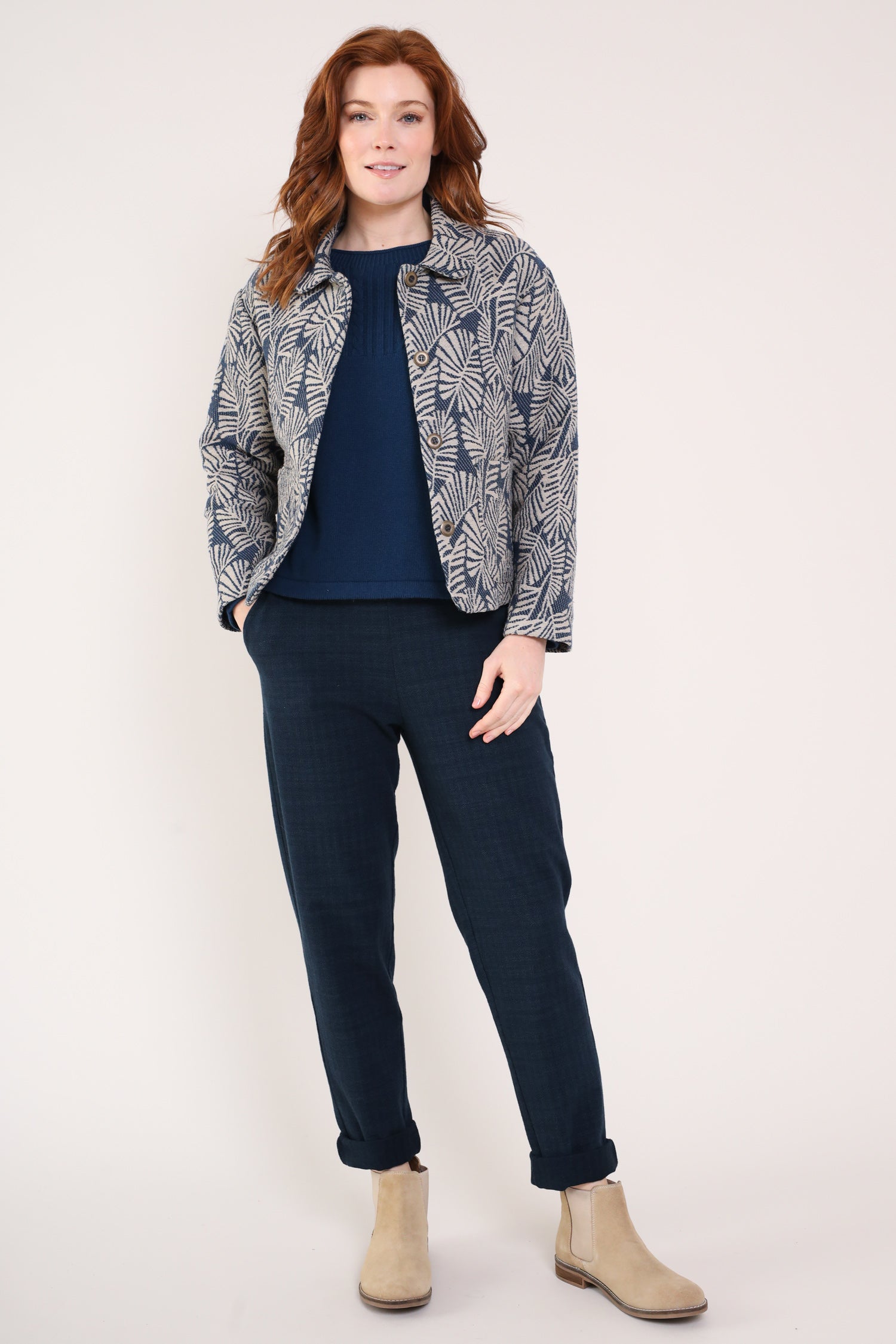 LEAF HANDLOOM JACKET - THUNDER