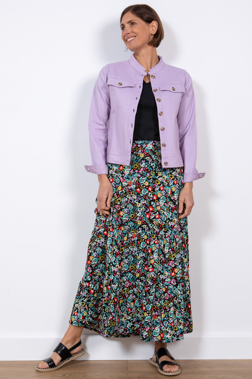 Frome Skirt Wildflower - Black
