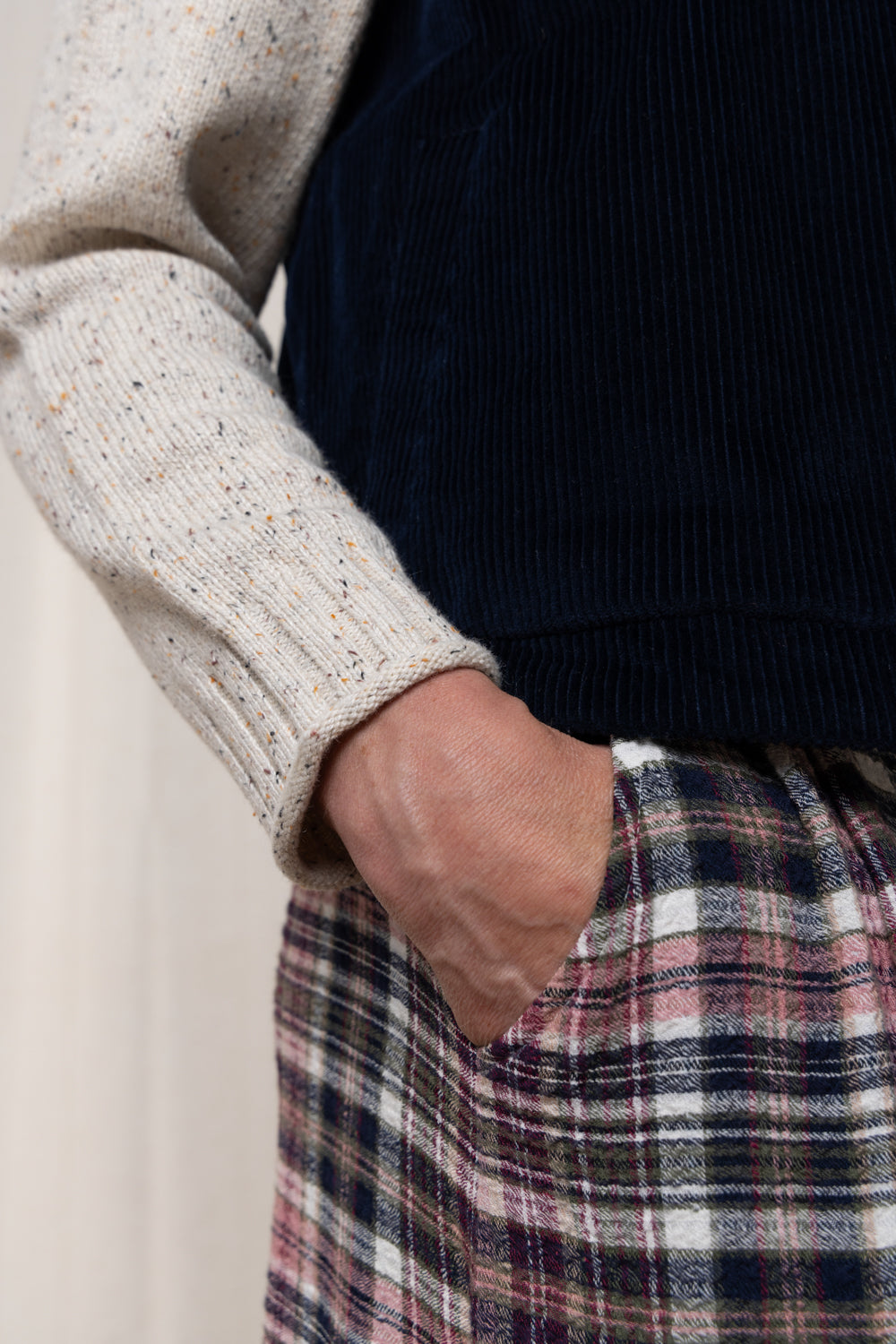 ALICE CHECK SKIRT - MULBERRY