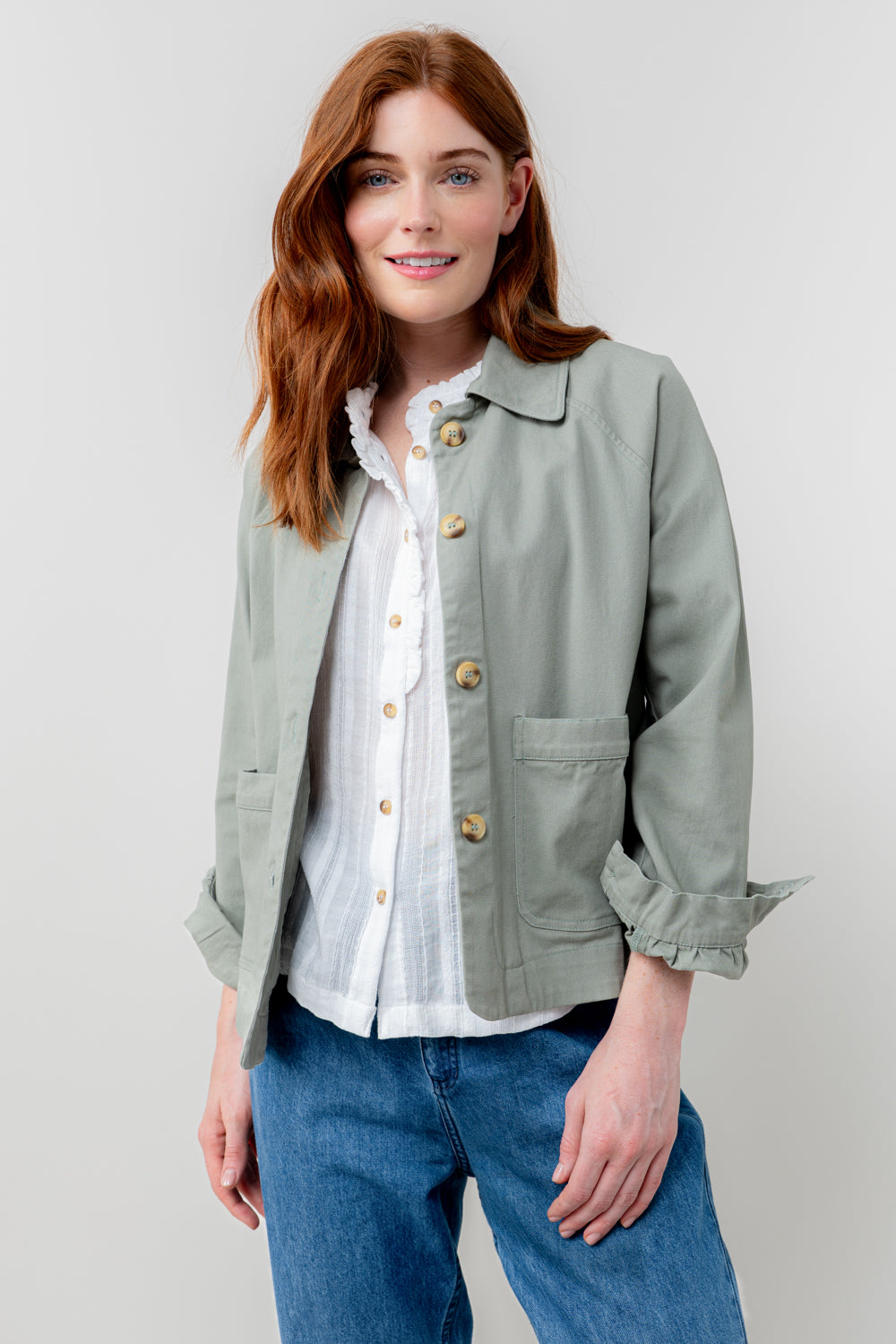 LILY & ME KYNANCE JACKET TWILL - SAGE