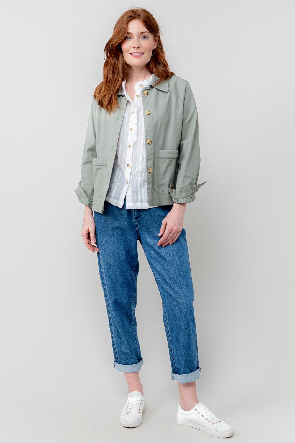 LILY & ME KYNANCE JACKET TWILL - SAGE