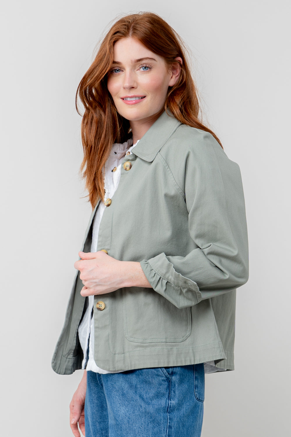 LILY & ME KYNANCE JACKET TWILL - SAGE