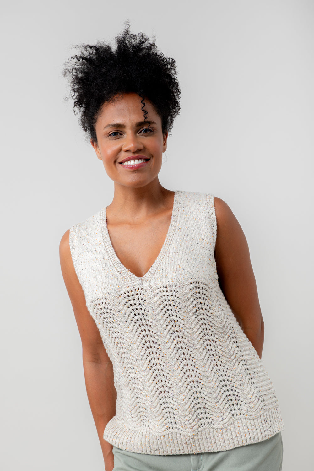 LILY & ME AELIA TANK - OATMEAL FLECK