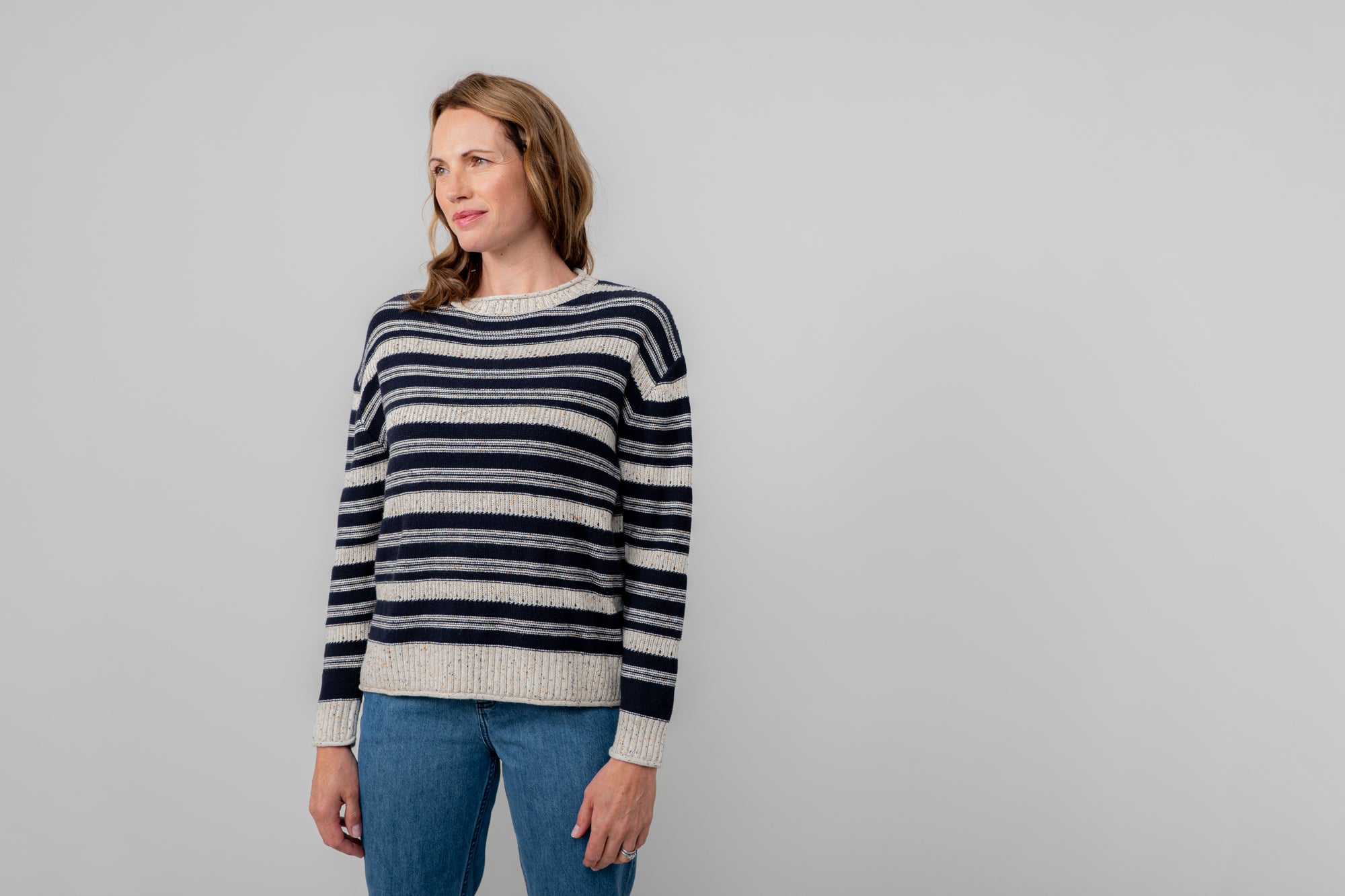 LILY & ME EDITH JUMPER - NAVY OATMEAL