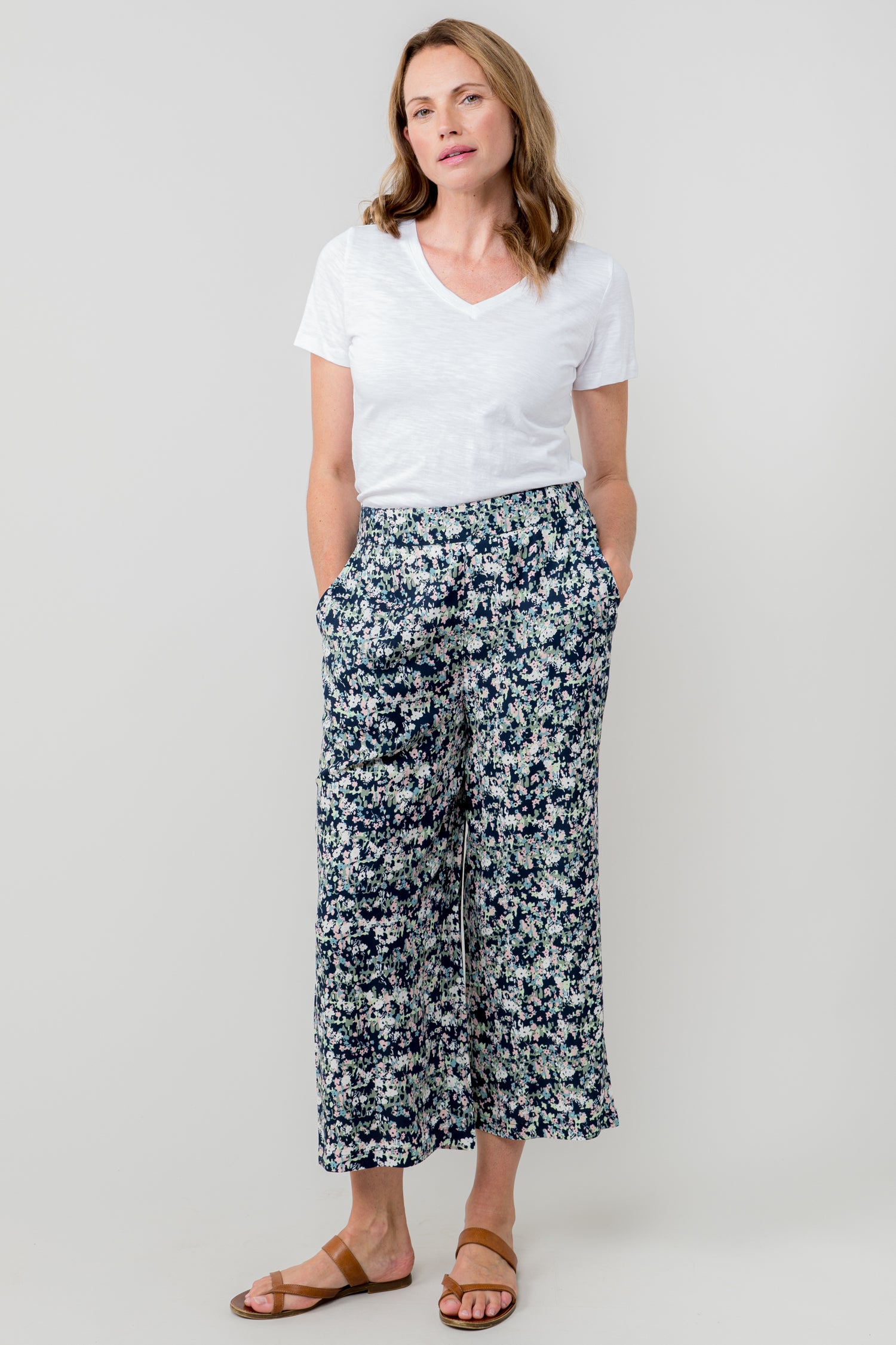 LILY & ME GRETA TROUSER - ROSE TRELLIS