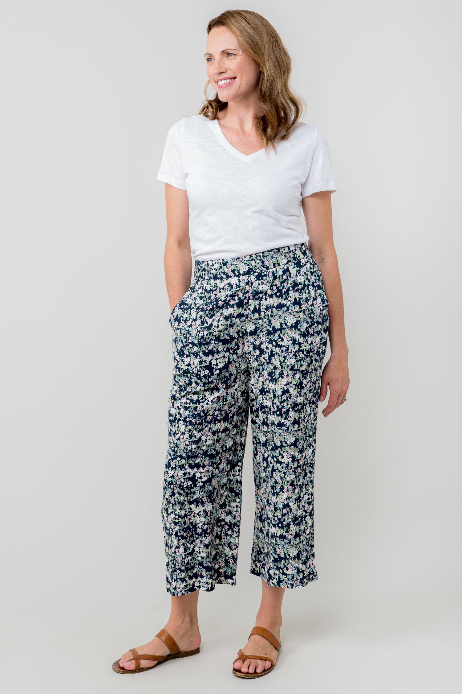 LILY & ME GRETA TROUSER - ROSE TRELLIS