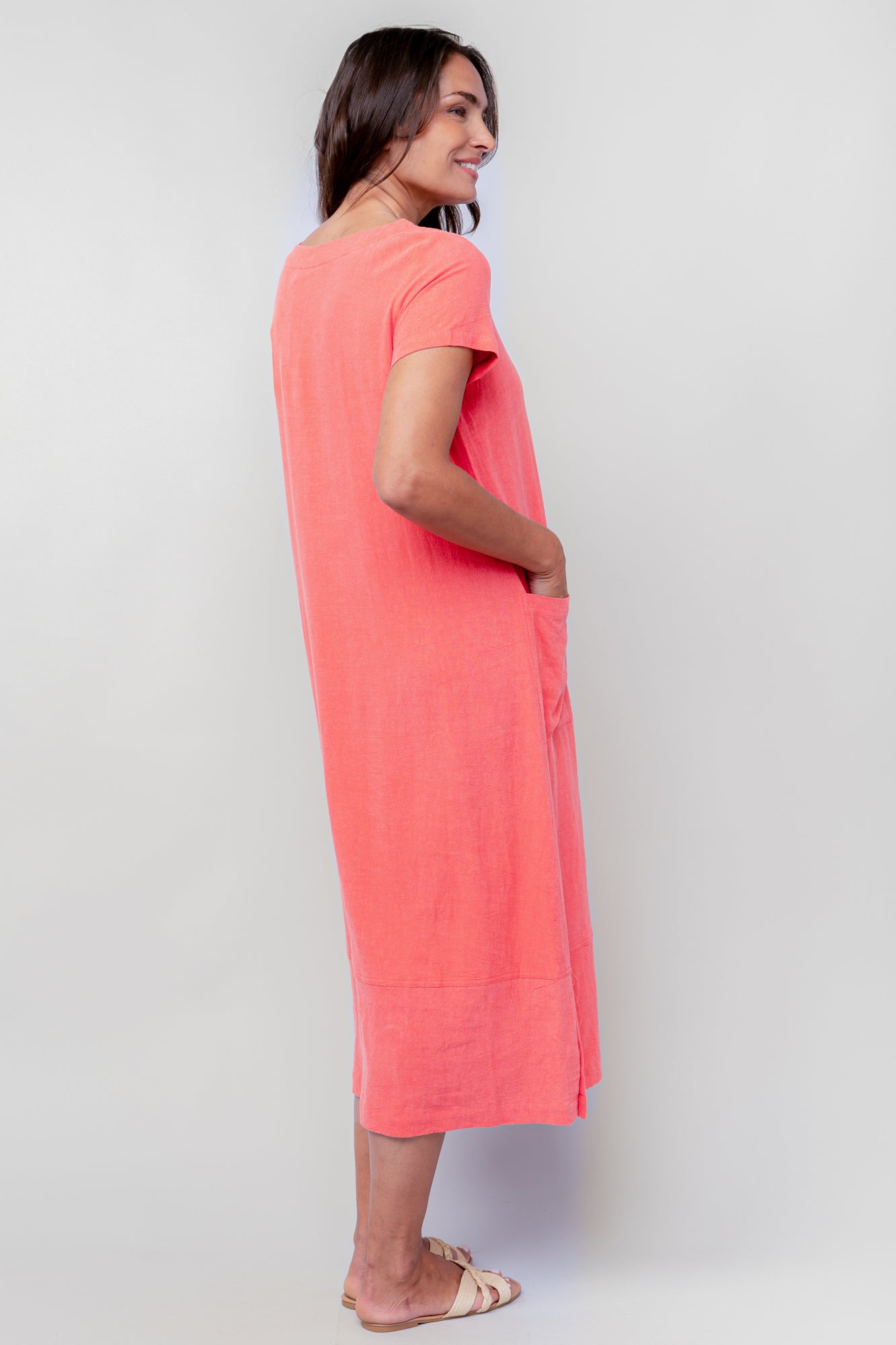 LILY & ME SUMMER BREEZE DRESS - LIGHT CORAL