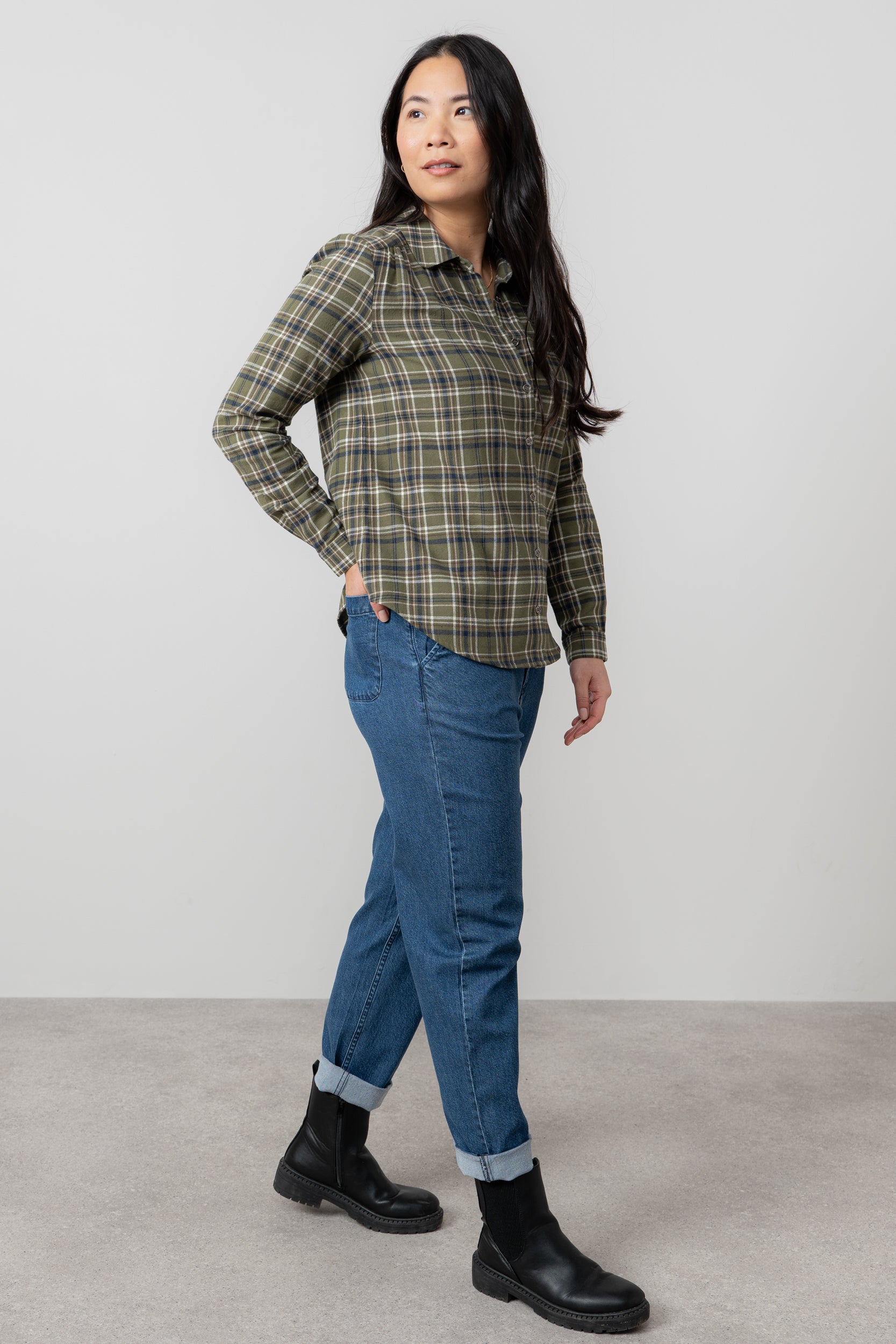 LILY AND ME BEECH CHECK SHIRT - MULTI