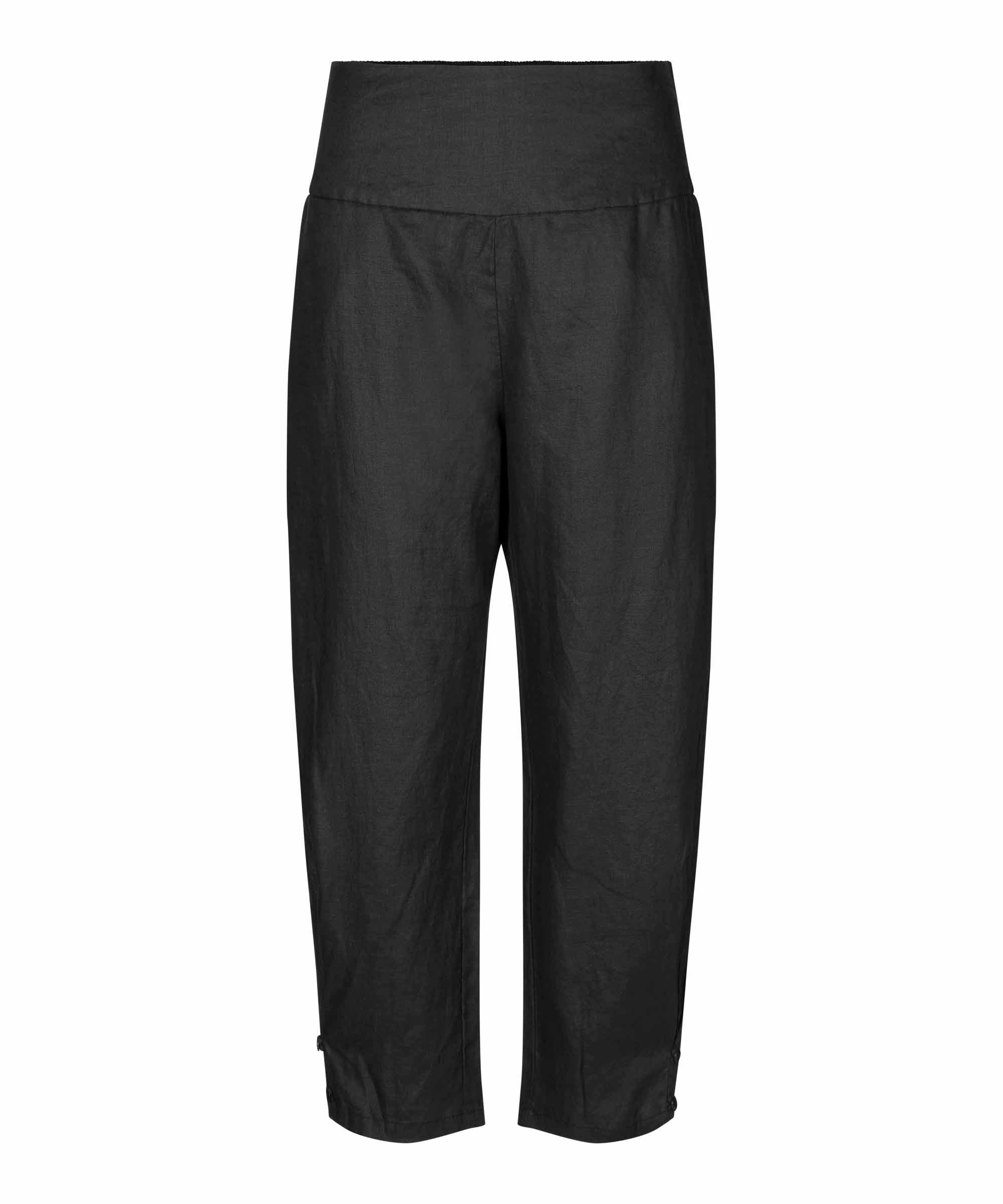 MASAI MaPENNA LINEN TROUSERS - BLACK