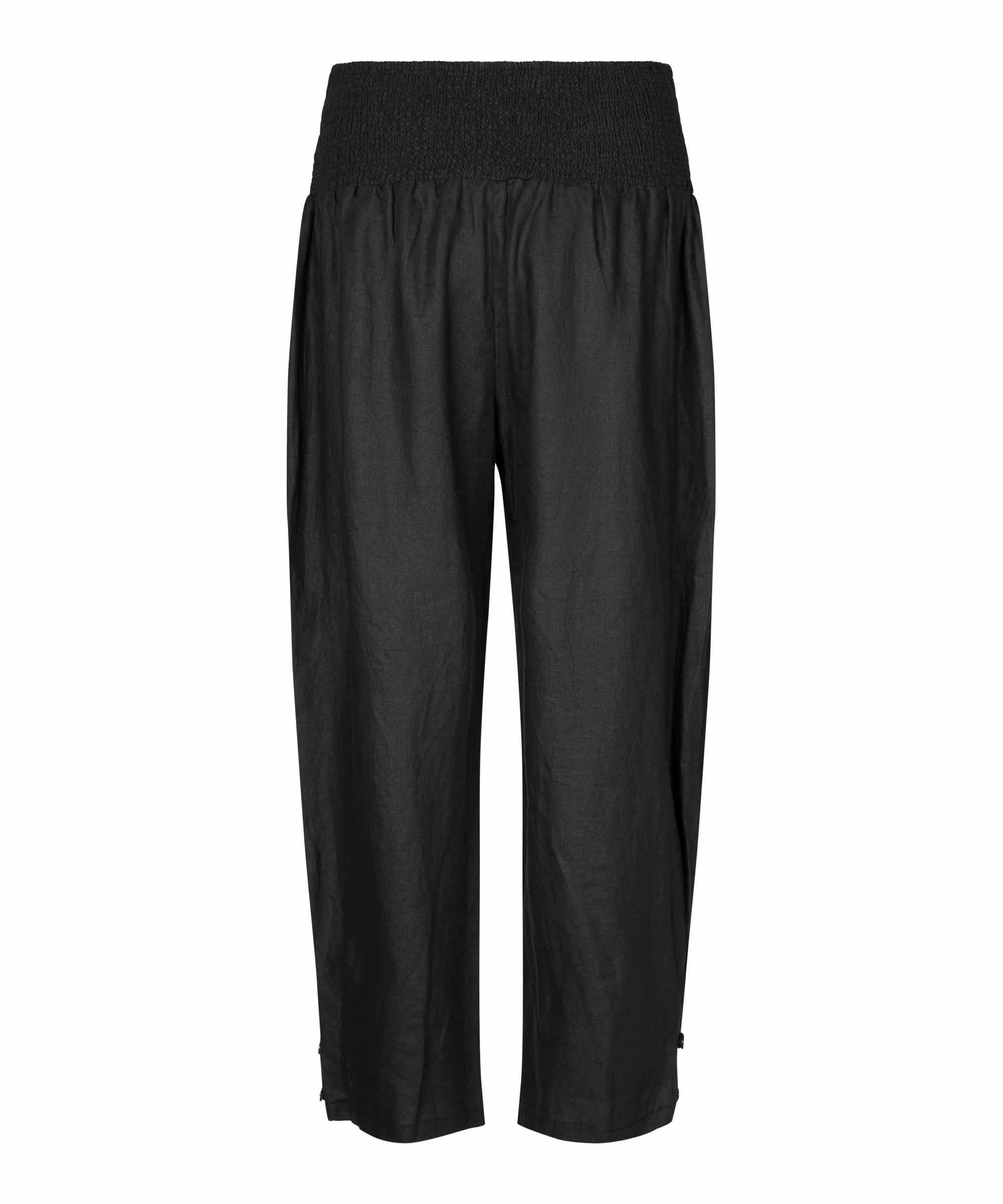 MASAI MaPENNA LINEN TROUSERS - BLACK