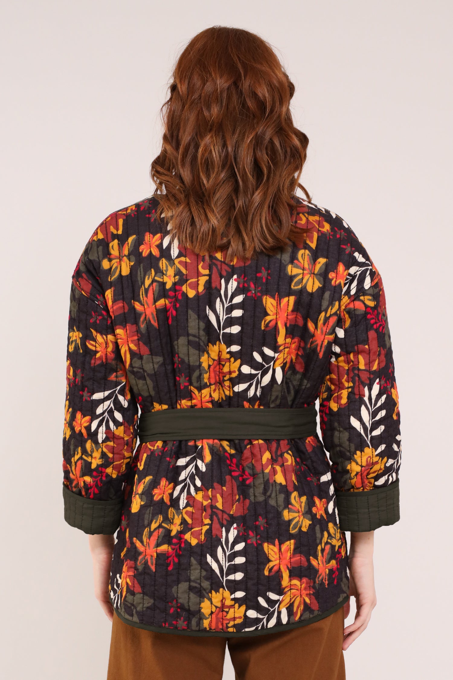 REVERSIBLE QUILTED JACKET - KHAKI
