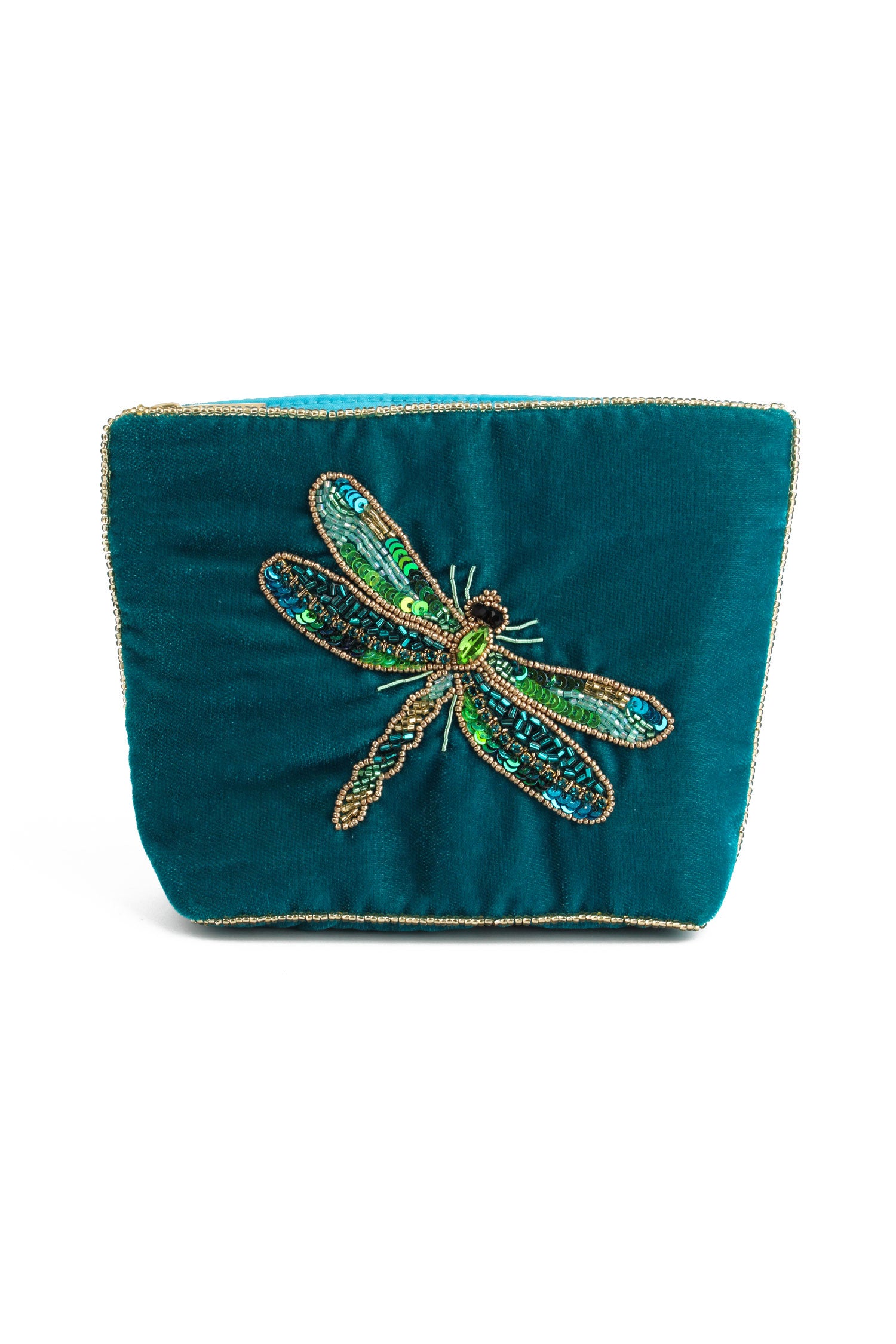 MY DORIS BLUE DRAGONFLY SMALL POUCH