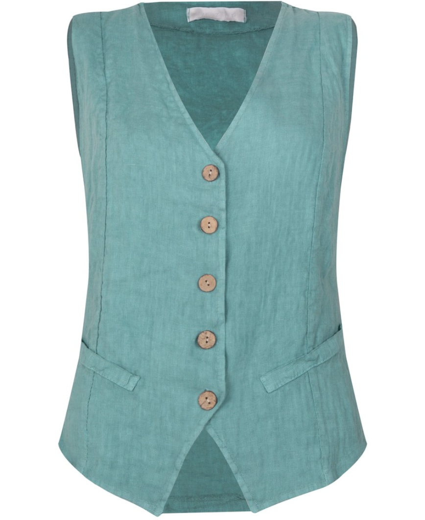 KITTY LINEN WAISTCOAT - AGATA