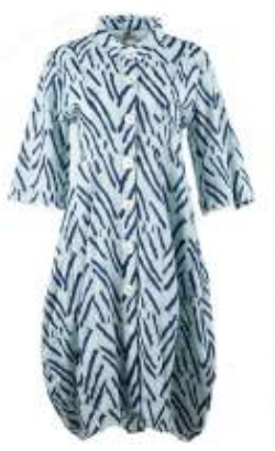 COTTON BELGIUM DRESS - BLUE
