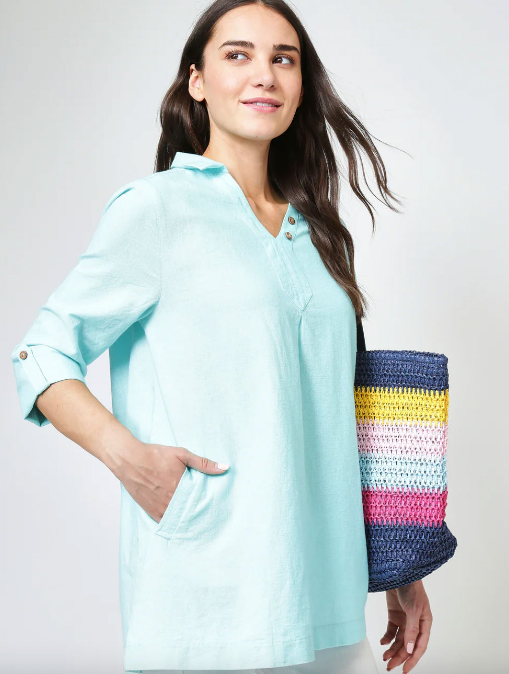 SUMMERTIME SMOCK - TURQUOISE