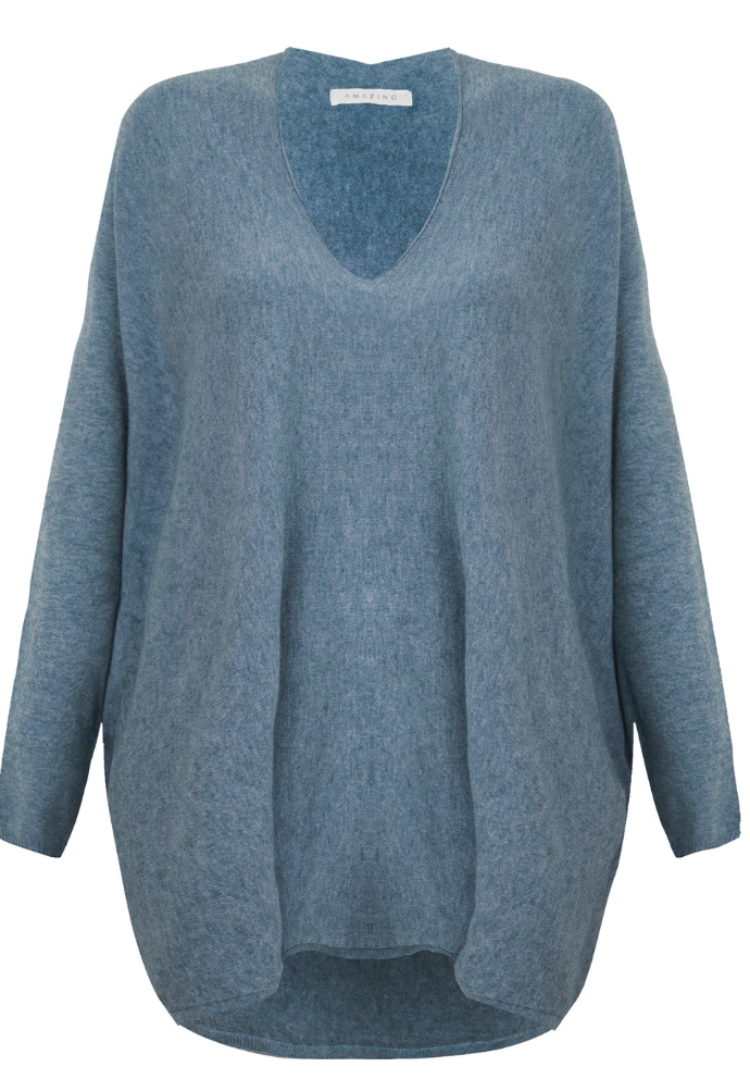 MIKA OVERSIZED JUMPER - DENIM BLUE