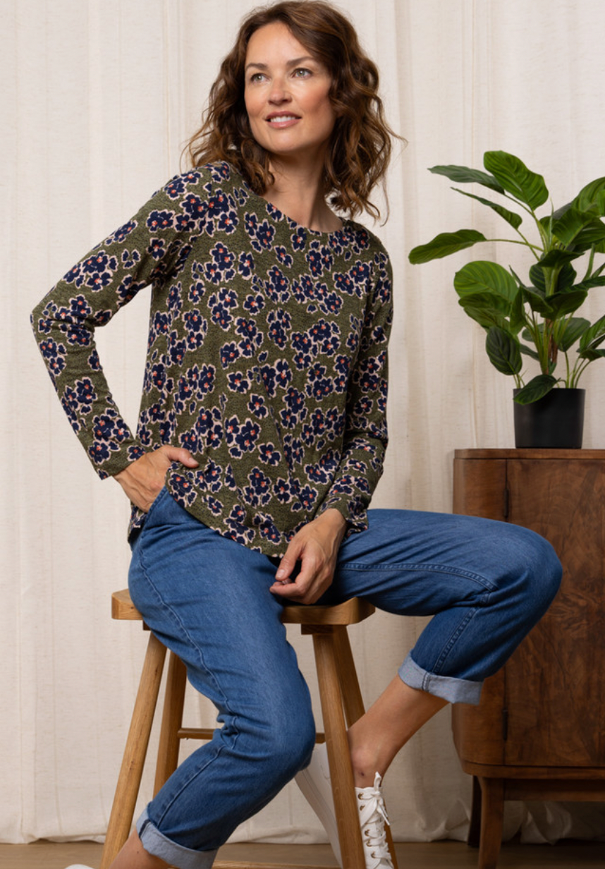 LILY & ME RIVERSIDE TOP - MEADOW - OLIVE