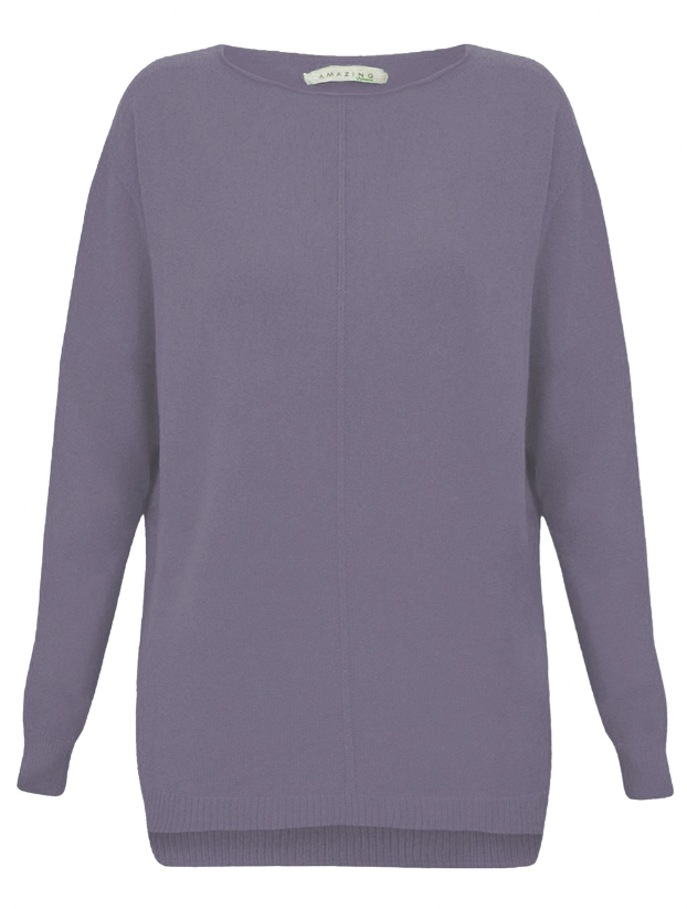 MAGGIE SEAM FRONT SUPERSOFT KNIT - FROST