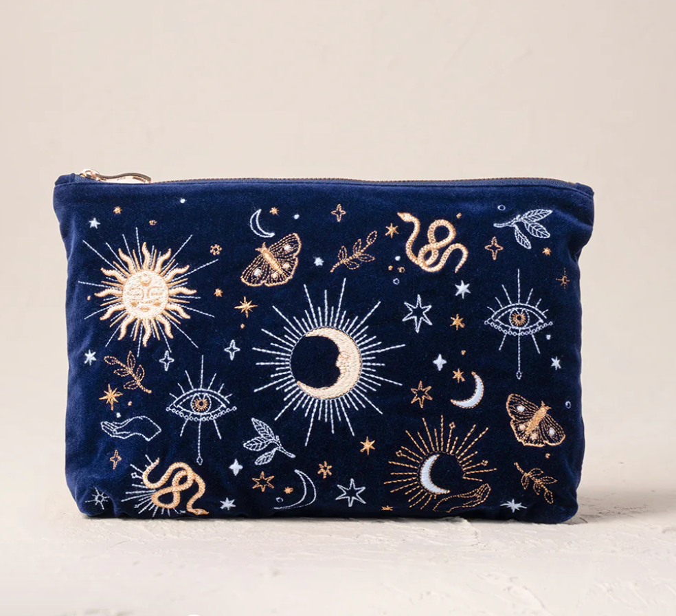 ELIZABETH SCARLETT BOHO MYSTICISM EVERYDAY POUCH - NAVY
