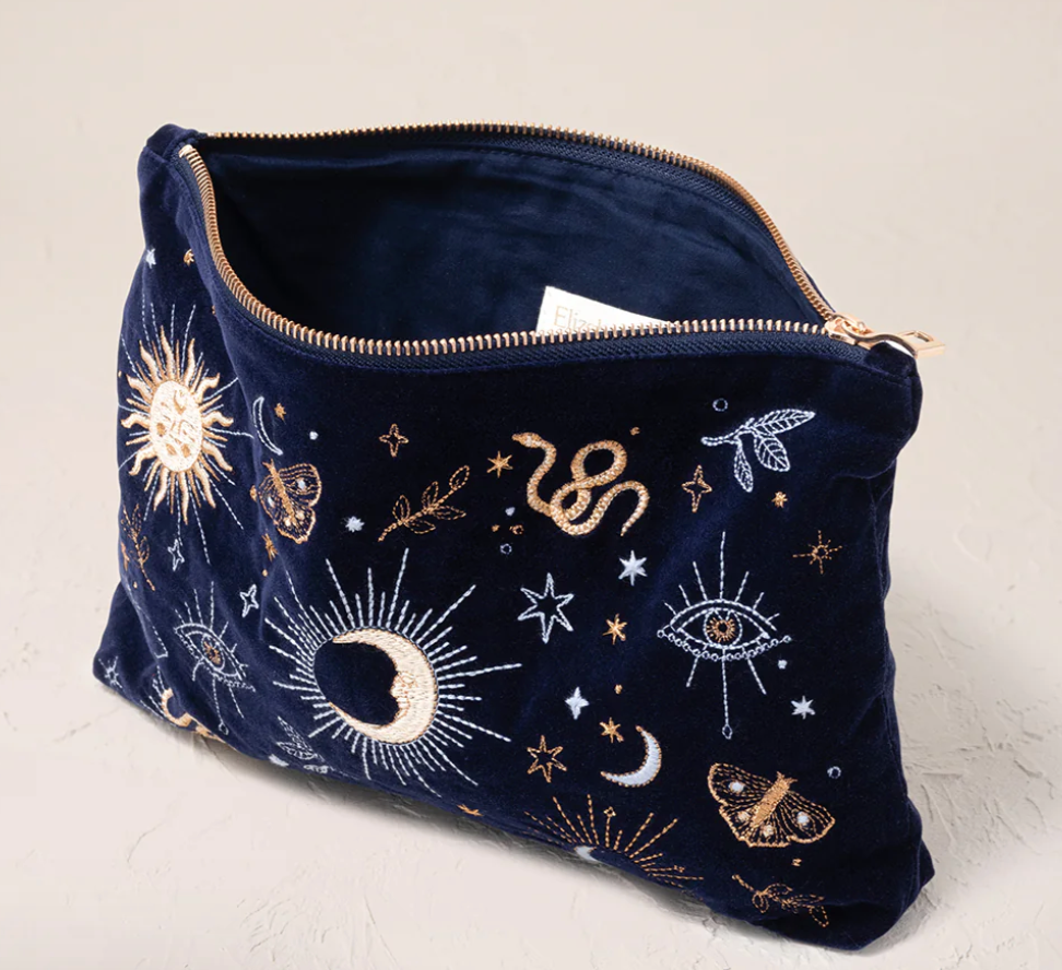 ELIZABETH SCARLETT BOHO MYSTICISM EVERYDAY POUCH - NAVY