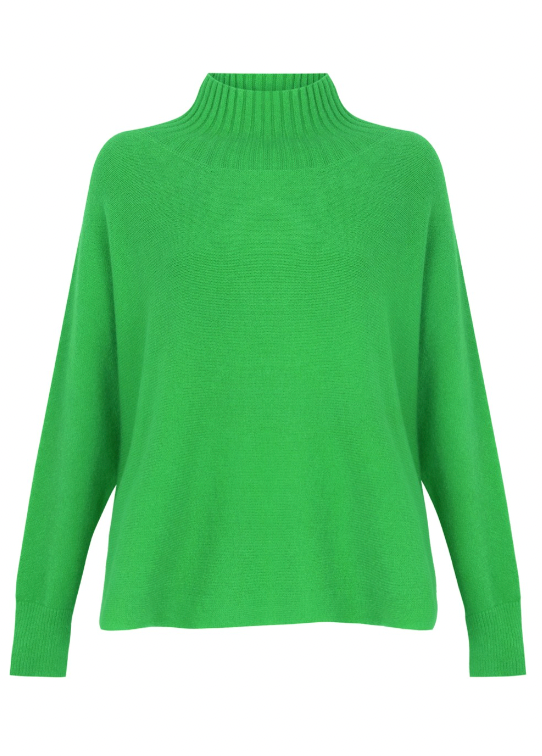 AMAZING WOMAN JOLIE BOXY HIGH NECK - GRASS