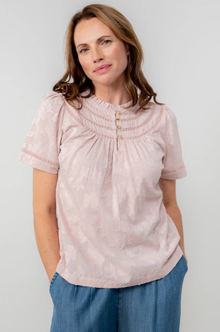 LILY & ME LUNA BLOUSE - SOFT PINK