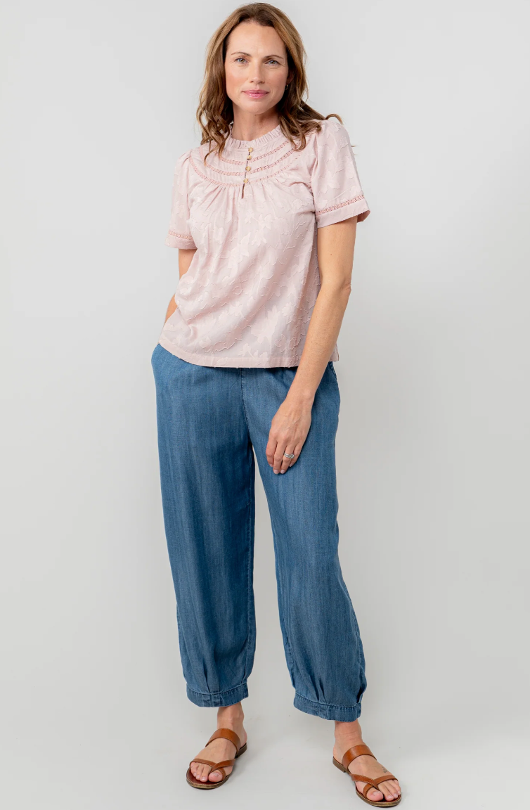 LILY & ME LUNA BLOUSE - SOFT PINK