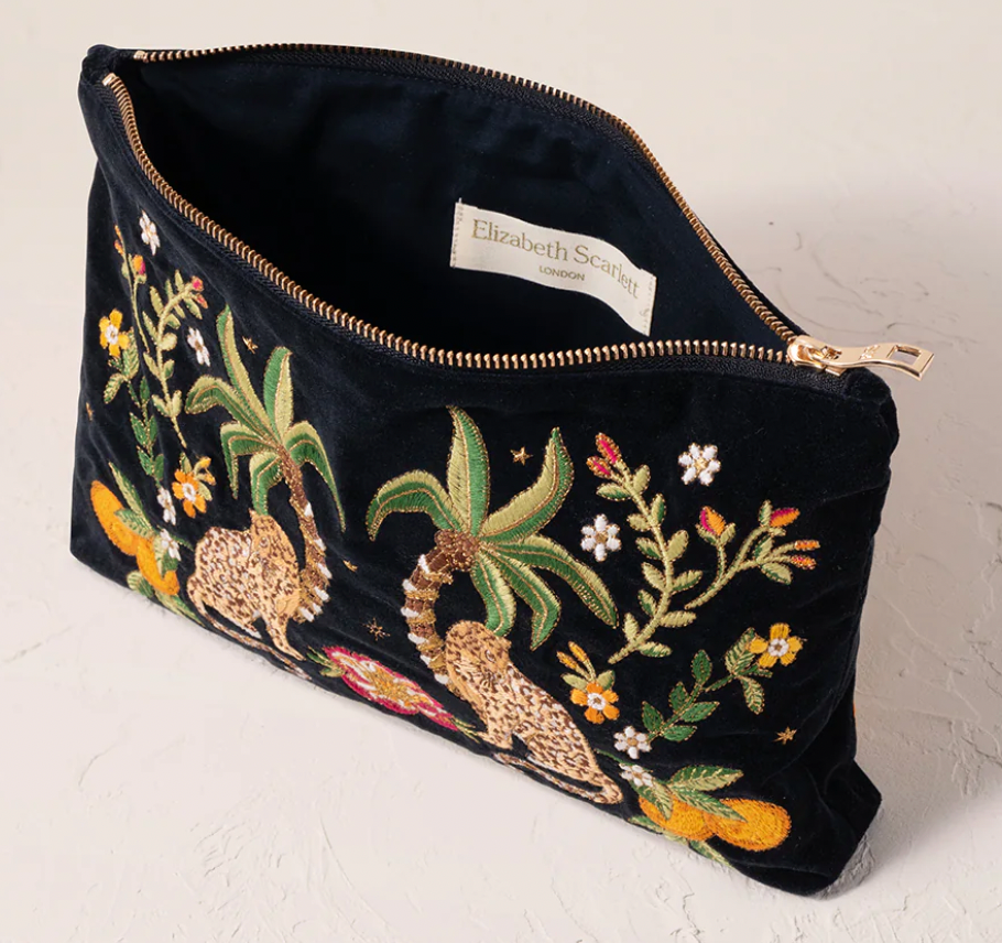 ELIZABETH SCARLETT JUNGLE PARADISE JAGUAR EVERYDAY POUCH