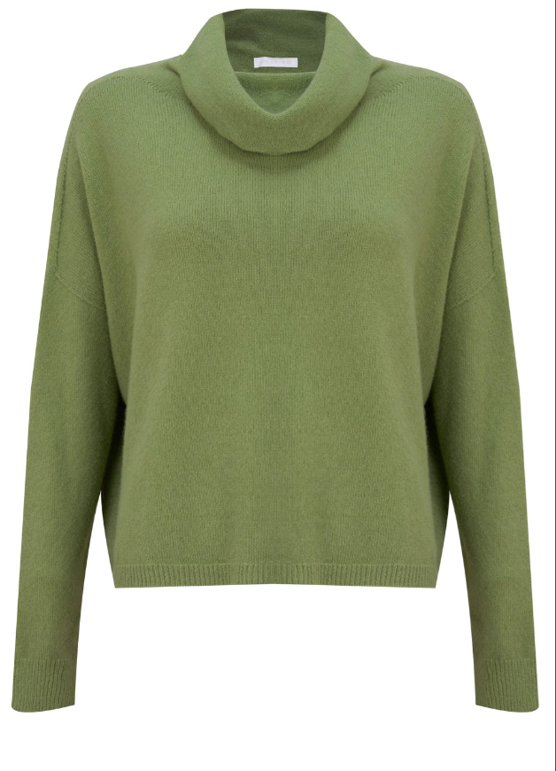 JANNIE SUPERSOFT COWL BOXY KNIT - APPLE