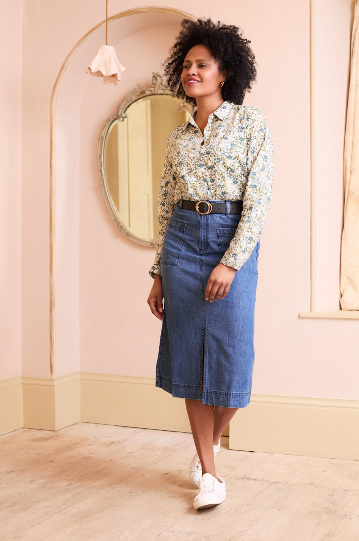 LILY & ME PATSY SHIRT - MOSS