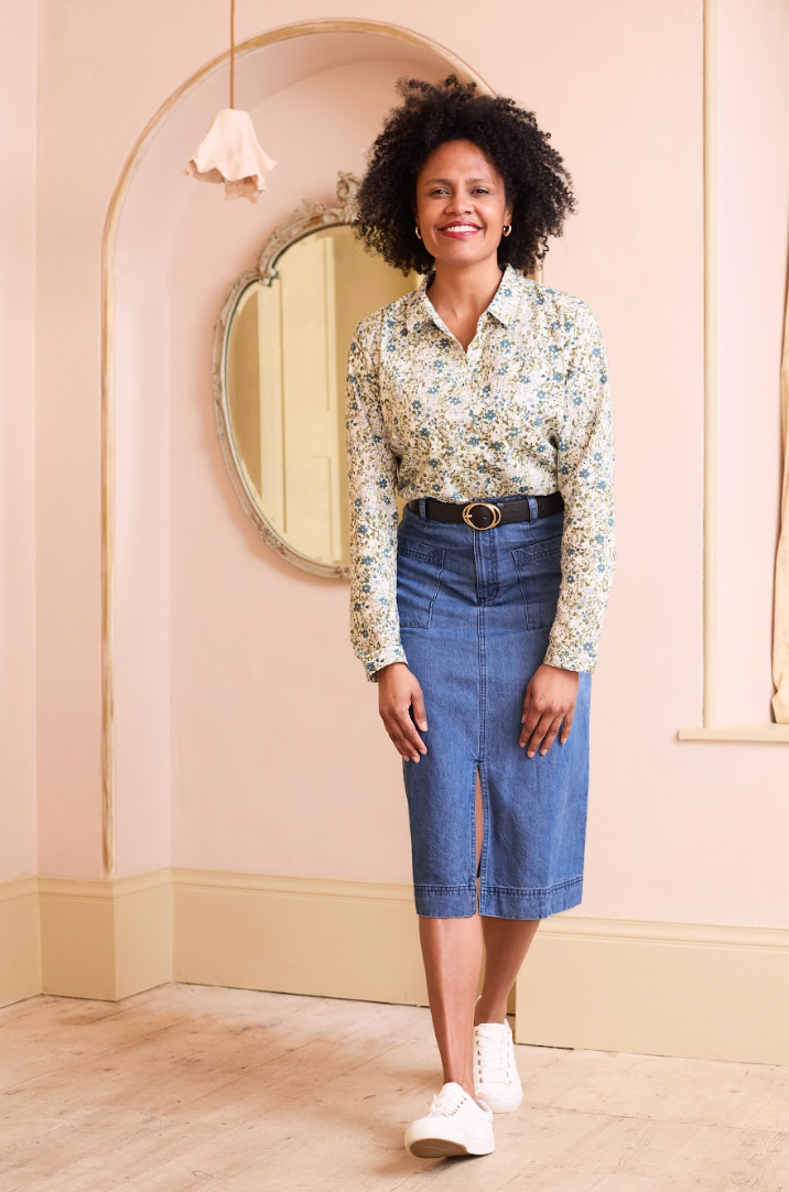 LILY & ME PATSY SHIRT - MOSS