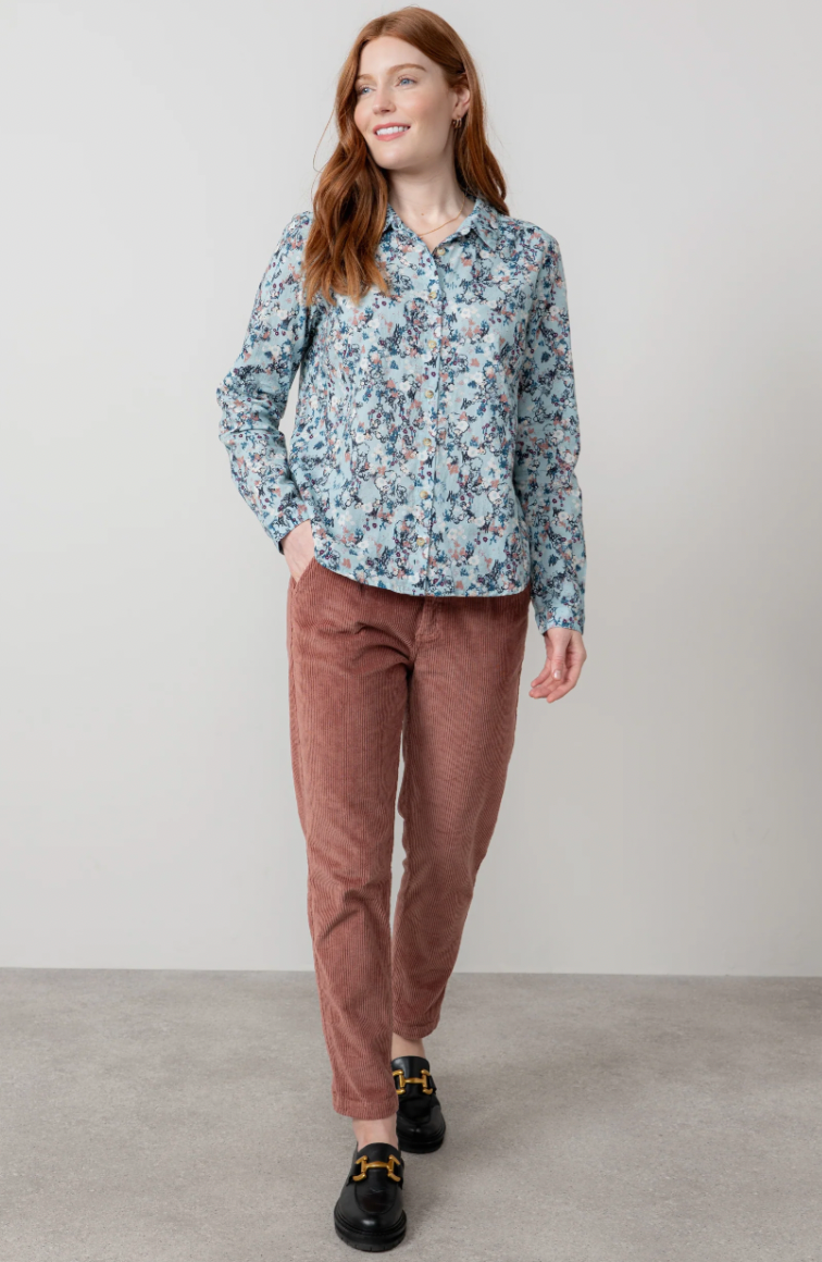 LILY AND ME STRETCH CORD TROUSER - ANTIQUE ROSE