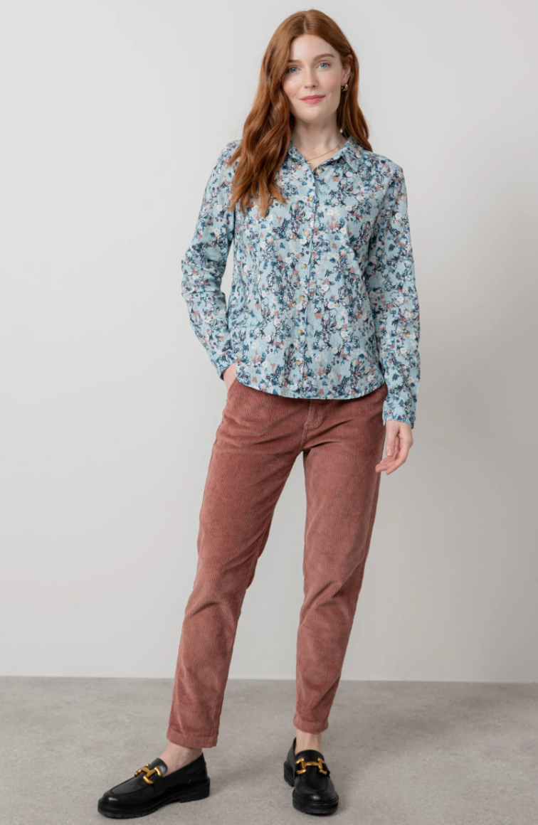 LILY AND ME STRETCH CORD TROUSER - ANTIQUE ROSE