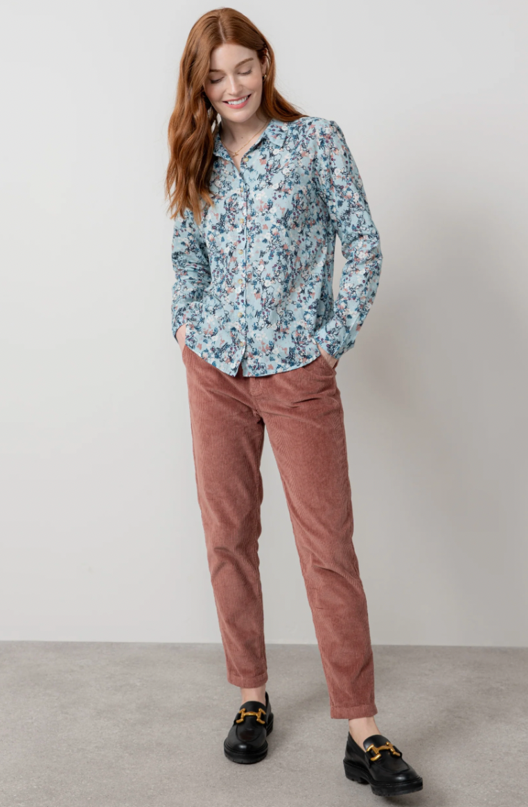 LILY AND ME STRETCH CORD TROUSER - ANTIQUE ROSE