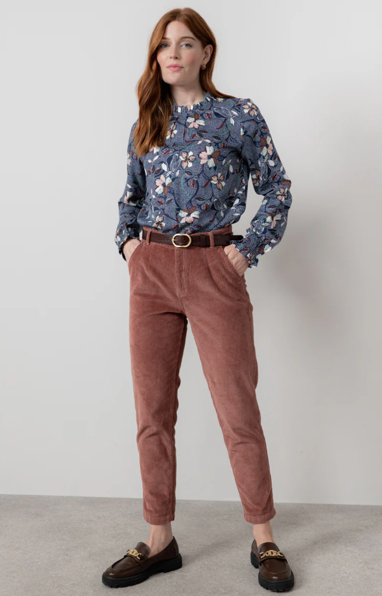 LILY AND ME STRETCH CORD TROUSER - ANTIQUE ROSE