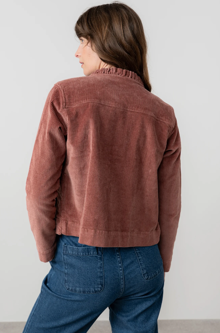 LILY AND ME STRETCH JUMBO CORD JACKET - ANTIQUE ROSE